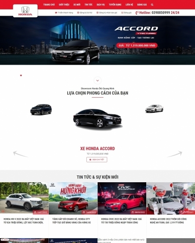 Website ô tô honda Quảng Ninh